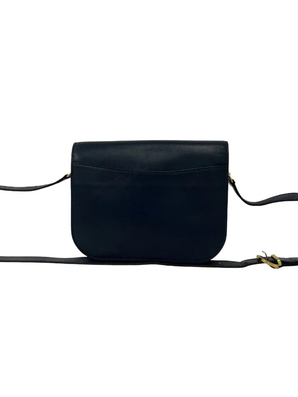 Celine Vintage Star Ball Logo Leather Mini Shoulder Bag Pochette Navy